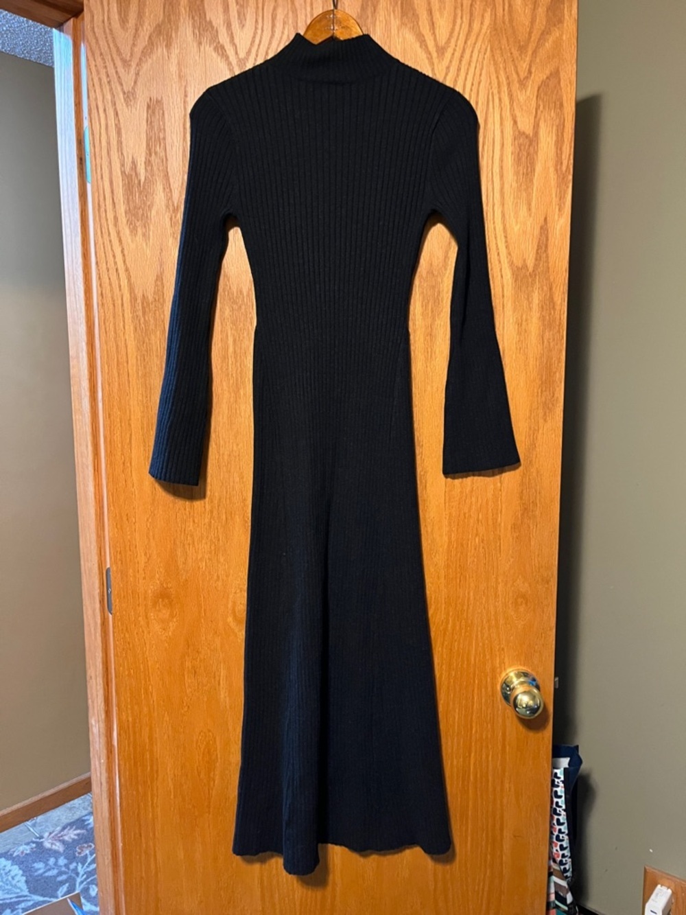 a new day Black Ribbed Long-Sleeve Maxi Dress - Picture 8 of 9